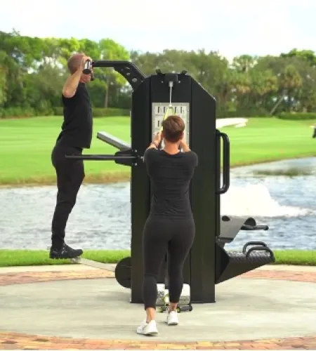 Outdoor-Fit gym equipment at the Addison Reserve Country Club
