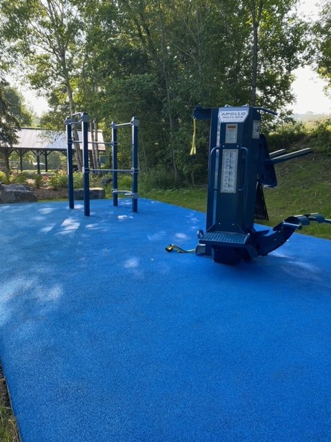 Safety Surfacing for an outdoor gym