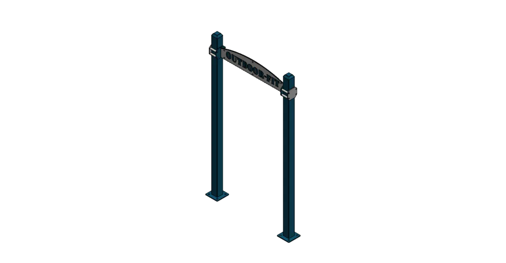 Cali- 2 Post Sign Mount outdoor calisthenics equipment 
