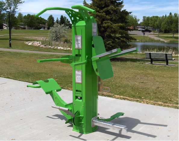 Maintenance free outdoor exercise equipment for parks