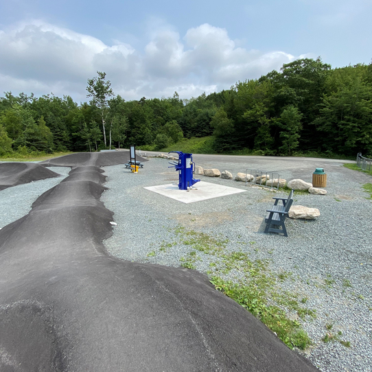 outdoor exercise equipment in neighbourhood park
