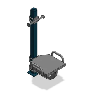 Cali-Post-Mounted Plyo Box outdoor calisthenics equipment