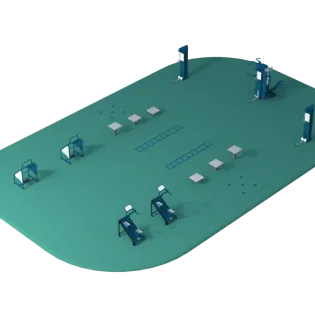 Ultimate Fitness Package outdoor fitness equipment package installed in a park