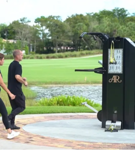 Outdoor-Fit gym equipment at the Addison Reserve Country Club