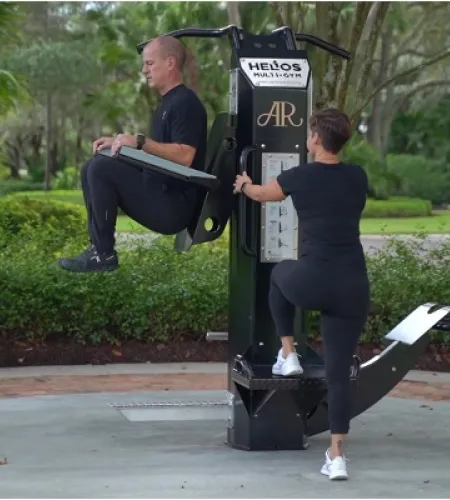 Outdoor-Fit gym equipment at the Addison Reserve Country Club