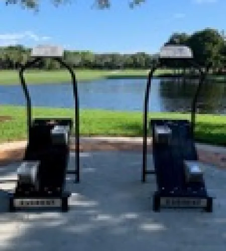 Outdoor-Fit gym equipment at the Addison Reserve Country Club