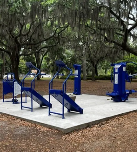 outdoor exercise equipment at Port Royal
