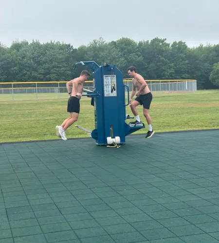 Apollo Multigym and plyo boxes on the fitness pad at Don McDougall Park, West Prince PEI