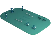 Ultimate Fitness Package outdoor fitness equipment package installed in a park